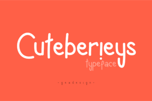 Cuteberieys Font: Whimsical Handwritten Typeface for Brand Design